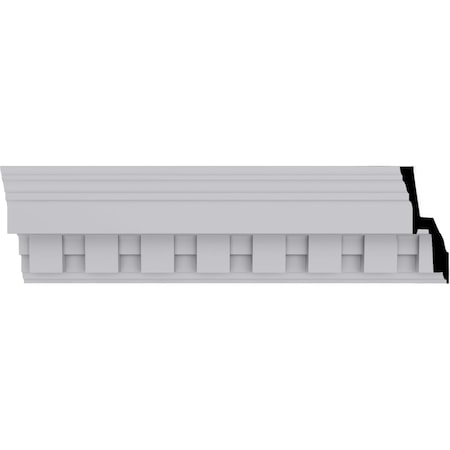 Ekena Millwork 2 7/8"H x 2 5/8"P x 3 3/4"F x 94 1/2"L Dentil Crown Moulding MLD03X02X04DE